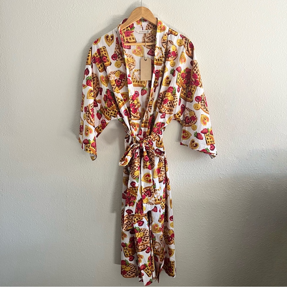 Anthropologie PRINTFRESH Multicolor Patterned Robe